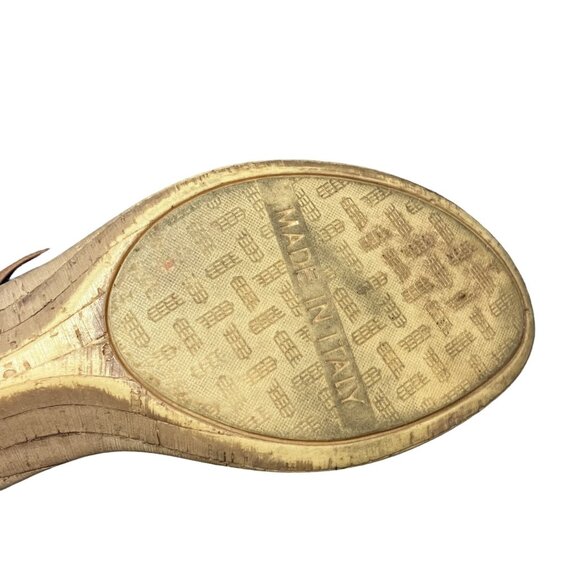 Women's Italian Shoemakers Slip On Leather Thong Sandals Size 7.5 Made in Italy - Picture 5 of 7